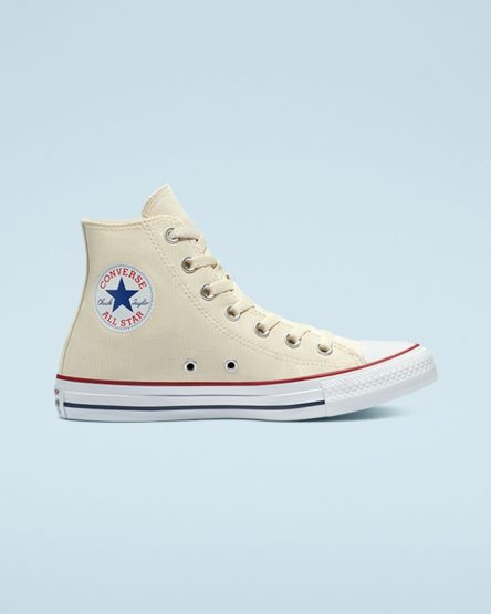 Tenisky Vysoke Converse Chuck Taylor All Star Klasické Panske Béžové Biele | SK QDRXA2